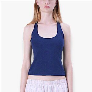 Abercrombie & Fitch Soft A&F sky blue ribbed racer back tank top W's M NWT